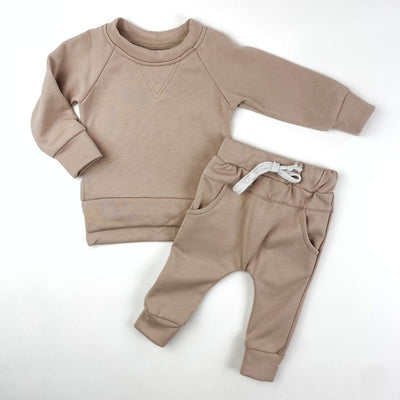 French Terry Jogger Set - Almond - Boobird