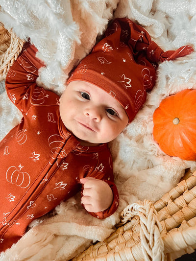 Pumpkin Spice Knotted Hat - Boobird