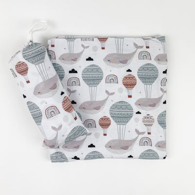 Whale, Hello There Swaddle (No Hat) - Boobird