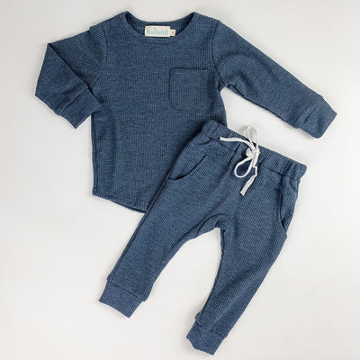 Toddler Waffle Set - Navy - Boobird