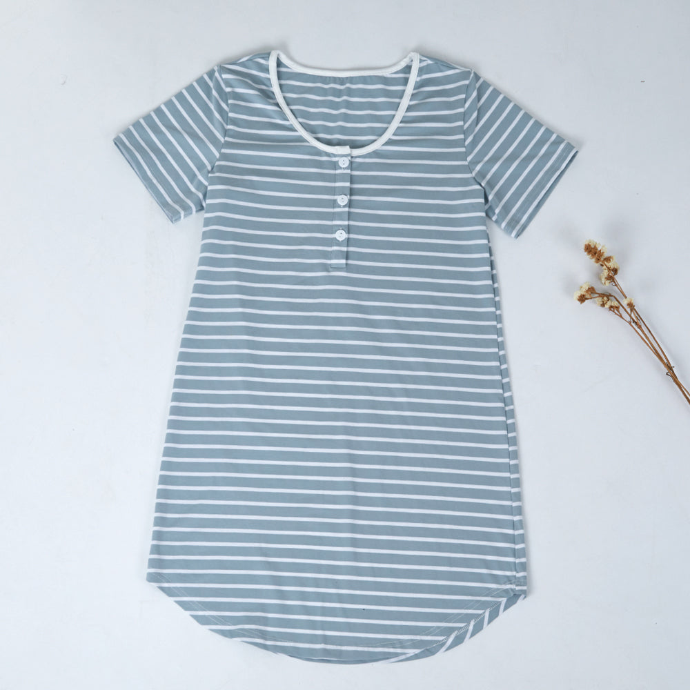 mommy and me t shirt dress Mommy & Me Striped T-Shirt Dress Abby Apples Boutique